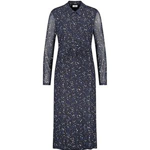 Gerry Weber Dames mesh jurk print zwart/blauw 36, print zwart/blauw