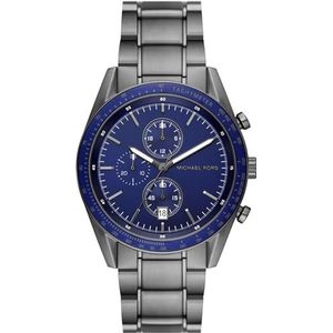 Michael Kors Accelerator herenhorloge, kwartsuur/chrono, 42 mm behuizing met roestvrijstalen armband, MK9112, Grau, Armband