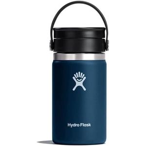 HYDRO FLASK - Reiskoffiefles van 354 ml - Geïsoleerde roestvrijstalen reisbeker met flexibel lekvrij deksel - BPA-vrij - Brede opening - Indigo