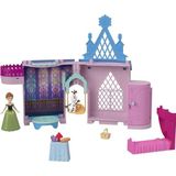 Disney Frozen Annas slot in Arendelle: de speelset kan worden geopend en bevat binnenin een poppenhuis met meerdere speelgebieden, die kinderen uit de film worden herkend.