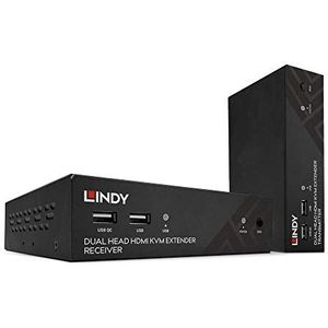 LINDY Extender KVM HDBaseT Cat.6 HDMI Dual Head USB, IR & RS232, 100 m