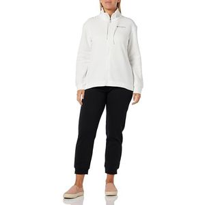 Champion Legacy Sweatsuits Easy W – Light Powerblend Fleece High-Neck/Rib Cuff Survêtement de Sport Femme, Off White/Noir, L