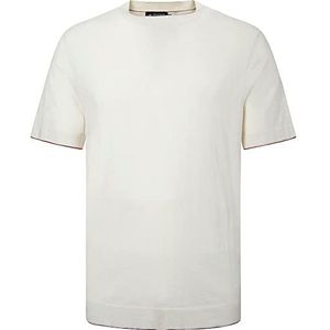 Hackett London Gebreid shirt voor heren, katoen/zijden trui, ecru, XXL, ECRU