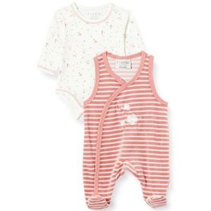 Fixoni Body Long Sleve with Romper Unisex Baby Romper Dusty Pink, 44, Stoffige Roos