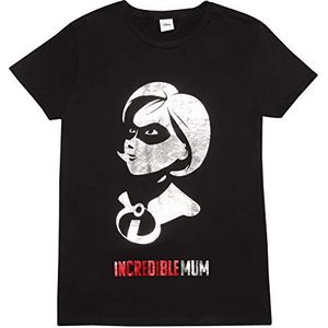 Disney Incredibles Elastigirl Foil Print Dames Boyfriend Fit T-Shirt | Officiële Merchandise | Dag van de moeder, Mamma Cadeau-ideeën, Zwart, XL