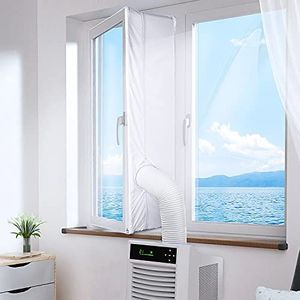 iRhodesy Raamafdichting voor mobiele airconditioners, waterdichte raamafdichting voor airconditioning gebruikt voor heteluchtstop, werkt met draagbare airconditioning en droger (400 cm)