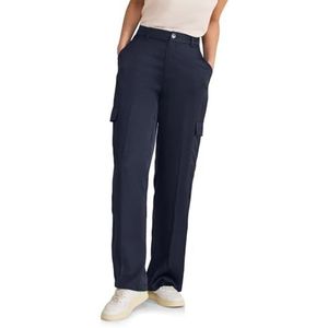 Street One A377455 satijnen broek voor dames, Donkerblauw