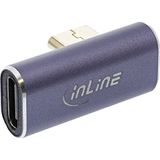 InLine® Adaptateur USB4 USB Type-C Mâle/Femelle Coudé Vertical Droit/Gauche Aluminium Gris