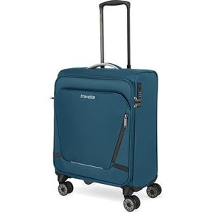 travelite Handbagage koffer met 4 wielen voor Lufthansa, Oostenrijks + Zwitserland, geïntegreerd cijferslot, JETPACK: compacte zachte bagage met klikfunctie, 55 x 40 x 23 cm, 41 l, 2,5, Benzine