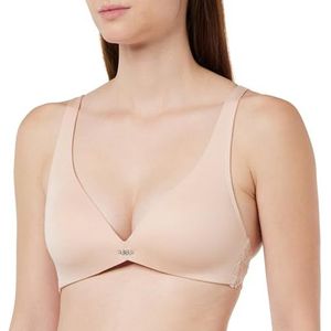 Emporio Armani Bralette Matelassée Dreamy Viscose Dentelle pour Femme Soutien-Gorge rembourré, Couleur Chair, XL