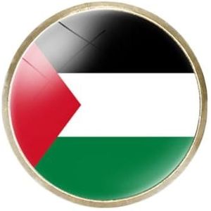 Cikiki Verstelbare roestvrijstalen ring met open Palestina vlag