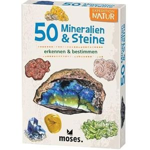 moses. Expedition Nature: 50 mineralen en stenen, edelstenen, goud, zilver en andere kaarten voor kinderen vanaf 6 jaar, met spannende quizzen, medium