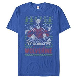 Marvel X-men Logan Sweater Organic Uniseks T-shirt met korte mouwen, Helder Blauw, XXL, Lichtblauw