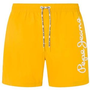 Pepe Jeans Short de bain avec logo pour homme, Jaune (jaune), XL