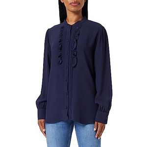 Seidensticker Blouse met lange mouwen, rechte pasvorm, damesblouse, Blauw