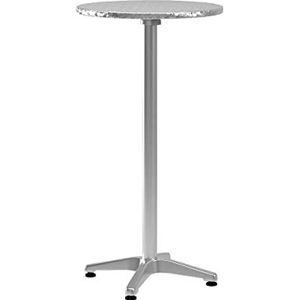 Flash Furniture Klaptafel van aluminium, rond, 59,1 cm hoog, voor binnen en buiten, metaal, aluminium, BxDxH: 114,3 cm