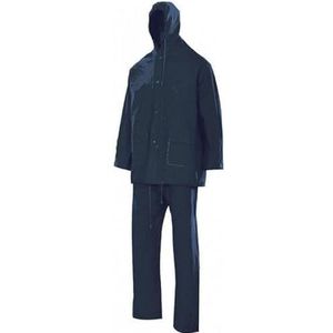 Velilla 19.000; tweedelig regenpak met capuchon, marineblauw, M, Navy Blauw