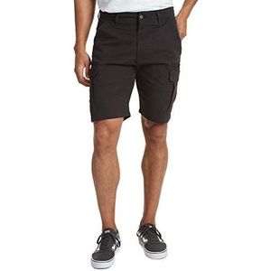 Wrangler Authentics Heren Cargo Shorts Classic Casual Fit Stretch Big & Tall Casual Fit, Zwarte keperbinding