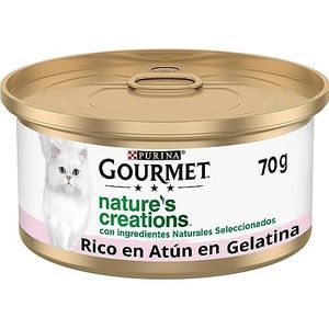Purina Gourmet Nature's Creations natvoer voor katten met tonijn en garnalen, 24 blikjes à 70 g