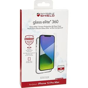 ZAGG - InvisibleShield Glass Elite+ 360 - Sterke stootbescherming voor Apple iPhone 12 Pro Max van de nieuwe generatie