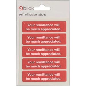 Blick AR2/R1 sticker voor telerherinnering, 19 mm x 61 mm (35 stickers)