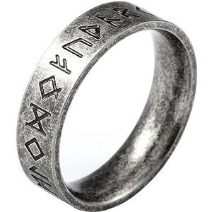 Roestvrij Stalen Ring Mannen Viking Rune ringen Noordse Mythologie Vintage Gothic Ring Runen Viking Ringen Retro Rock Viking Ring Nordic Sieraden Ring Vintage Staal Man Ring