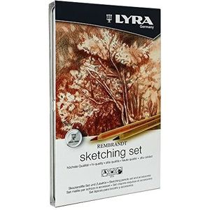 LYRA Rembrandt Schetsen tekenset, 9 pennen in metalen doos en 2 accessoires