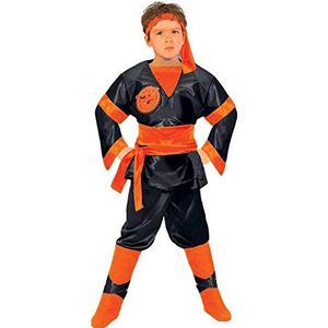 Ciao Dragon Ninja Black Costume Enfant (Taille 4-5 Ans), Noir/Orange