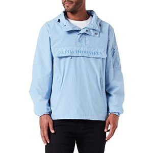 ALPHA INDUSTRIES Anorak Embroidery Logo Babyjas voor heren, Lichtblauw.