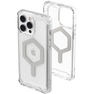 Urban Armor Gear Plyo Compatibel met Apple iPhone 14 Pro Max [draadloos opladen/compatibel met magnetisch opladen, valbestendige Air-Soft-hoeken] ijs (transparant)