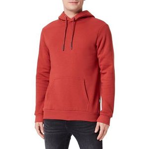 ONLY & SONS Herenhoodie in effen kleur, Okerrood