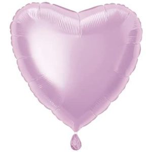 Unique Party - 52959 - heliumballon - hartvorm - 45 cm - pastelroze