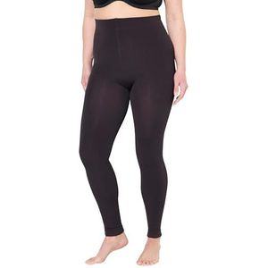 Ulla Popken Thermo-elastisch, zachte voering, elastische band, thermische verzorging van de kousen voor dames, mahonie bruin
