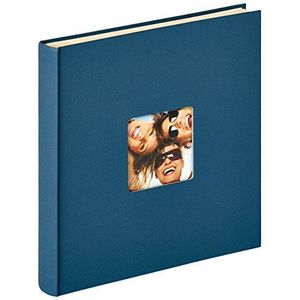 walther design fotoalbum blauw 33x34 cm zelfklevend album met omslaguitsparing Fun SK-110-L