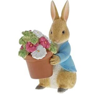 Beatrix Potter figuur Peter Rabbit Brings Flowers veelkleurig