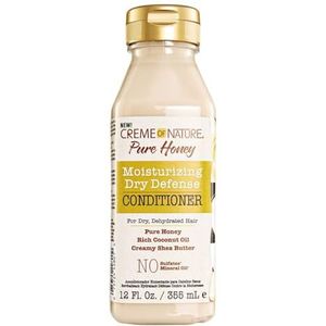 Creme of Nature, Pure Honey Conditioner met kokosnoot, sheaboter en honing, voor krullend haar, kroeshaar, zonder sulfaten, fles (355 ml)