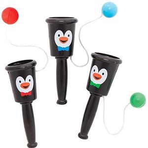 Kerst Pinguïn Balletje Vangen Spelletjes - 6 stuks, 3 kleuren - Geweldig plezier voor alle leeftijden!