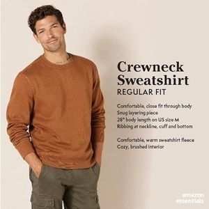 Amazon Essentials Heren fleece trui met ronde hals (verkrijgbaar in grote maat), marineblauw, XS