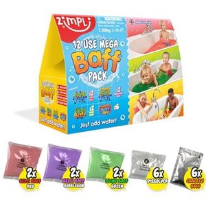 Set van 12 Zimpli Kids, 4 x Gelli Baffs, 2 x Slime en 6 x Crackle, badspeelgoed en zintuigen, verjaardagscadeaus voor jongens en meisjes
