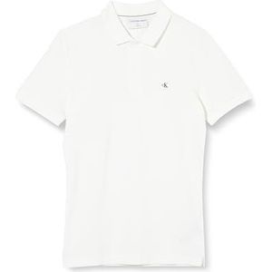 Calvin Klein Jeans Ck Embro Badge Slim Polo J30j325269 Poloshirt met korte mouwen voor heren, Helder Wit