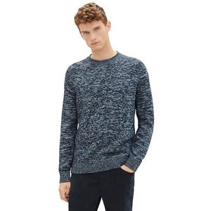 TOM TAILOR 1039713 heren sweater, 34254 - Meerkleurige molen marineblauw