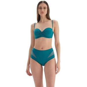 Dagi Basic strapless bikinitop voor dames, Blauwgroen