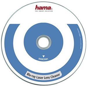 Hama Blu-Ray reinigingskop (voor de leeskop, voor het verwijderen van stof in Blu-ray-spelers, Blu-ray-reiniging) wit/blauw/rood