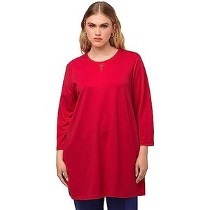 Ulla Popken Oversized tuniek met boothals, 3/4 mouwen, trainingspak voor dames, Saus