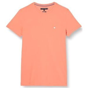 Tommy Hilfiger Stretch Slim Fit T-shirt voor heren, Peach Dusk