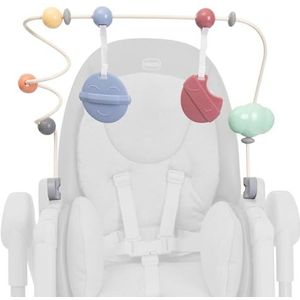 Chicco Polly Harmonie speelstang voor kinderstoel, accessoires voor kinderstoel, traint de coördinatie van het kind, 0 m + afneembare zachte hangers, massage