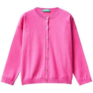 United Colors of Benetton Cardigan trui voor meisjes, Fuchsia 1y8