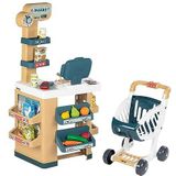 Smoby - Winkel - Supermarkt voor kinderen - Inclusief boodschappenwagen - Elektronische functies - 34 Accessoires - 350238