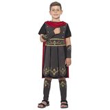 Smiffys Romeinse soldaatkostuum, zwart, met tuniek en cape, manchetten en enkel