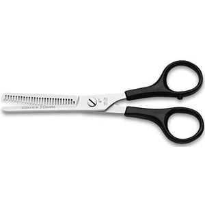 3 Claveles Relax kappersschaar, 6 inch (15,24 cm), zwart handvat, 1 stuk